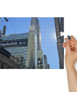 Alternative view of Jigsaw puzzle with tin
